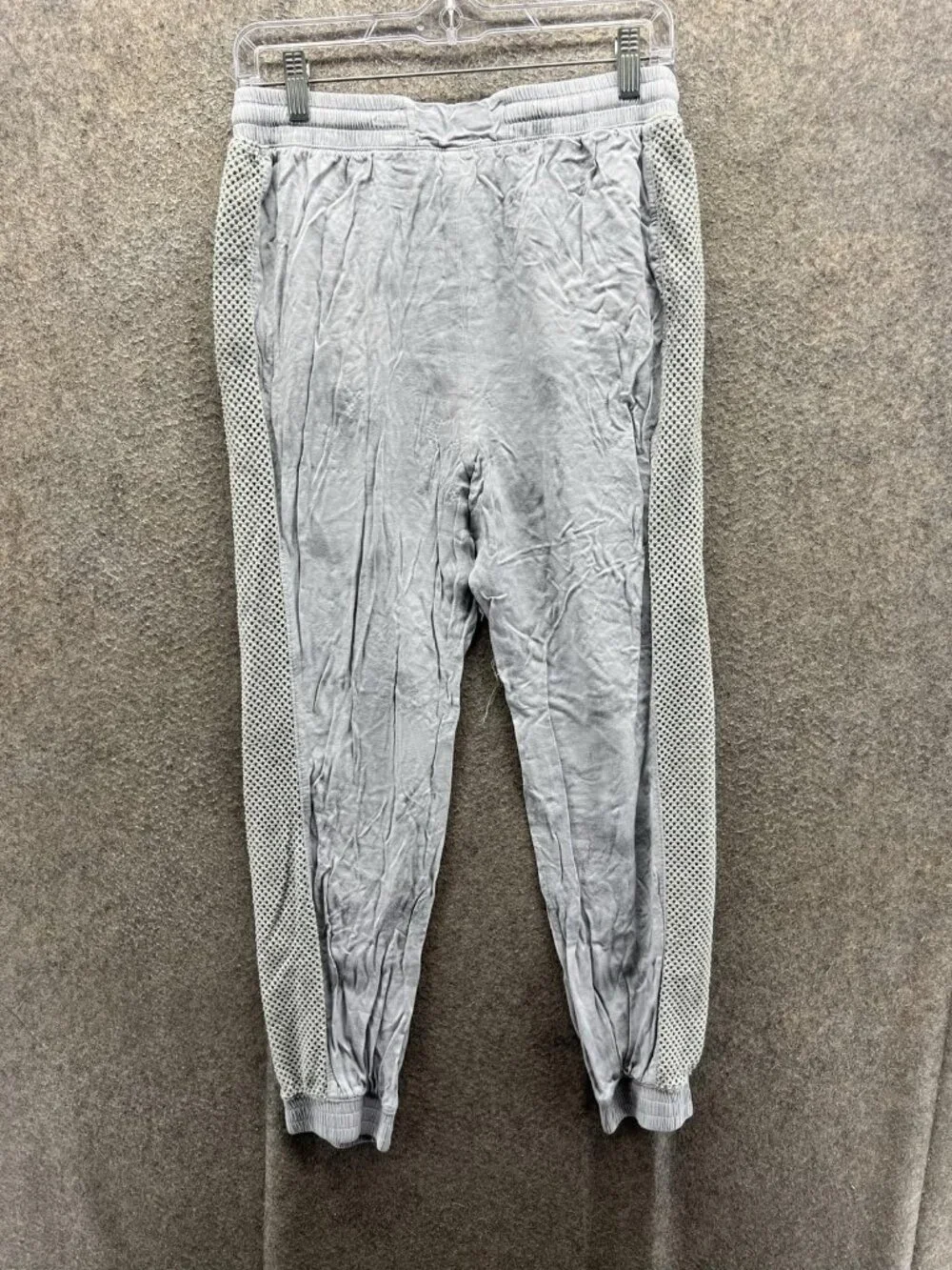 FP Movement Jogger Pants Womens Small Gray Mesh Panel Elastic Waist Yoga Gym